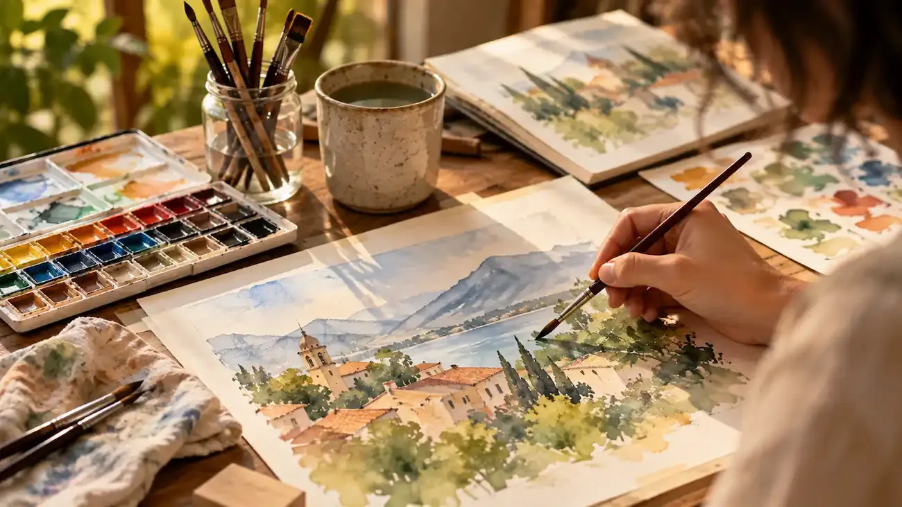 pintura em aquarela
