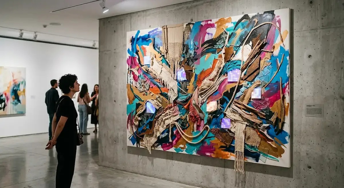 arte contemporânea sendo vista por amantes de artes