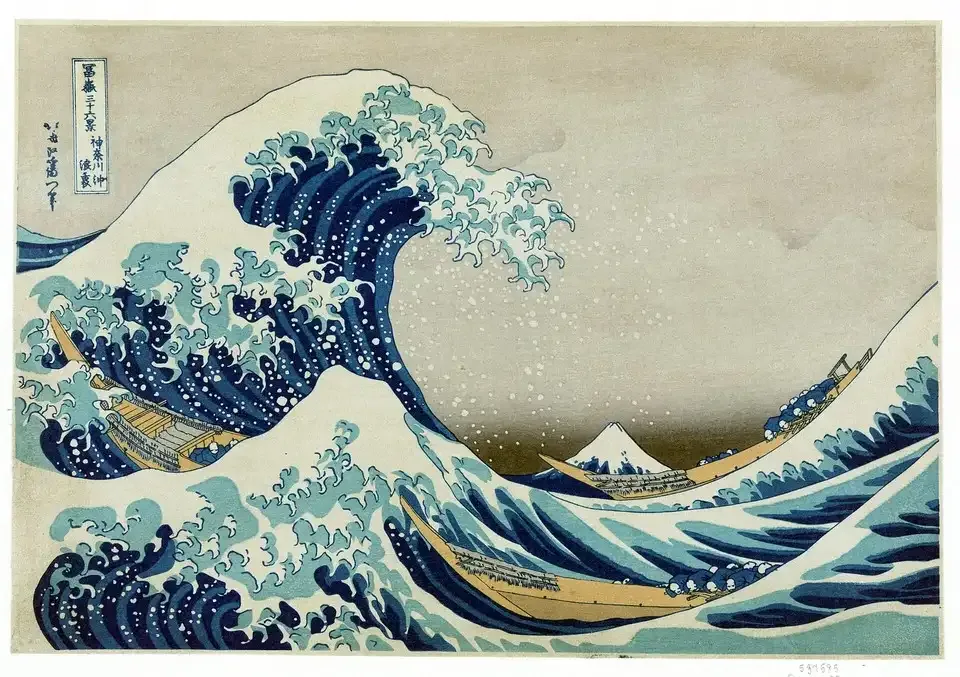 A Grande Onda de Kanagawa, de Katsushika Hokusai